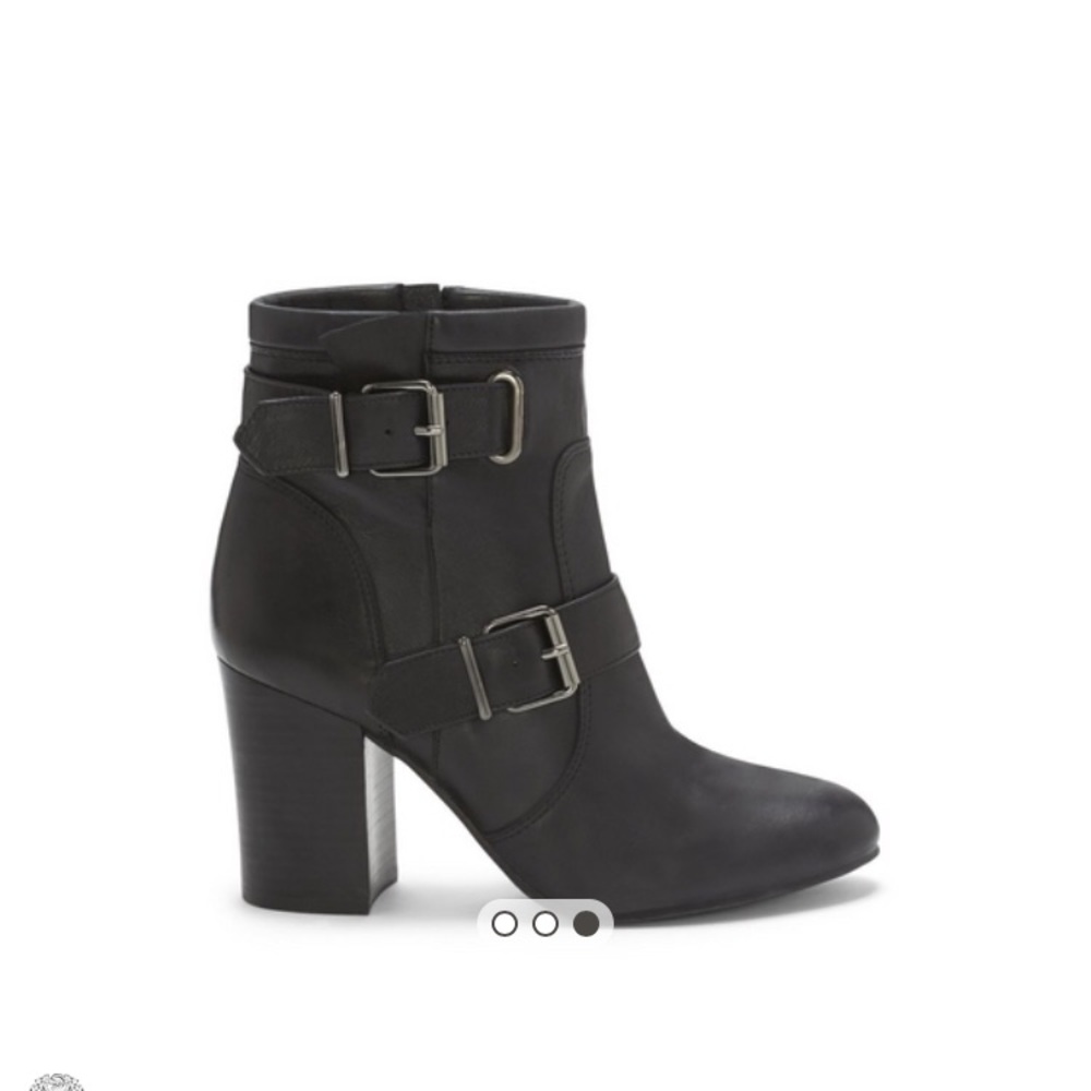 Vince Camuto double buckle booties